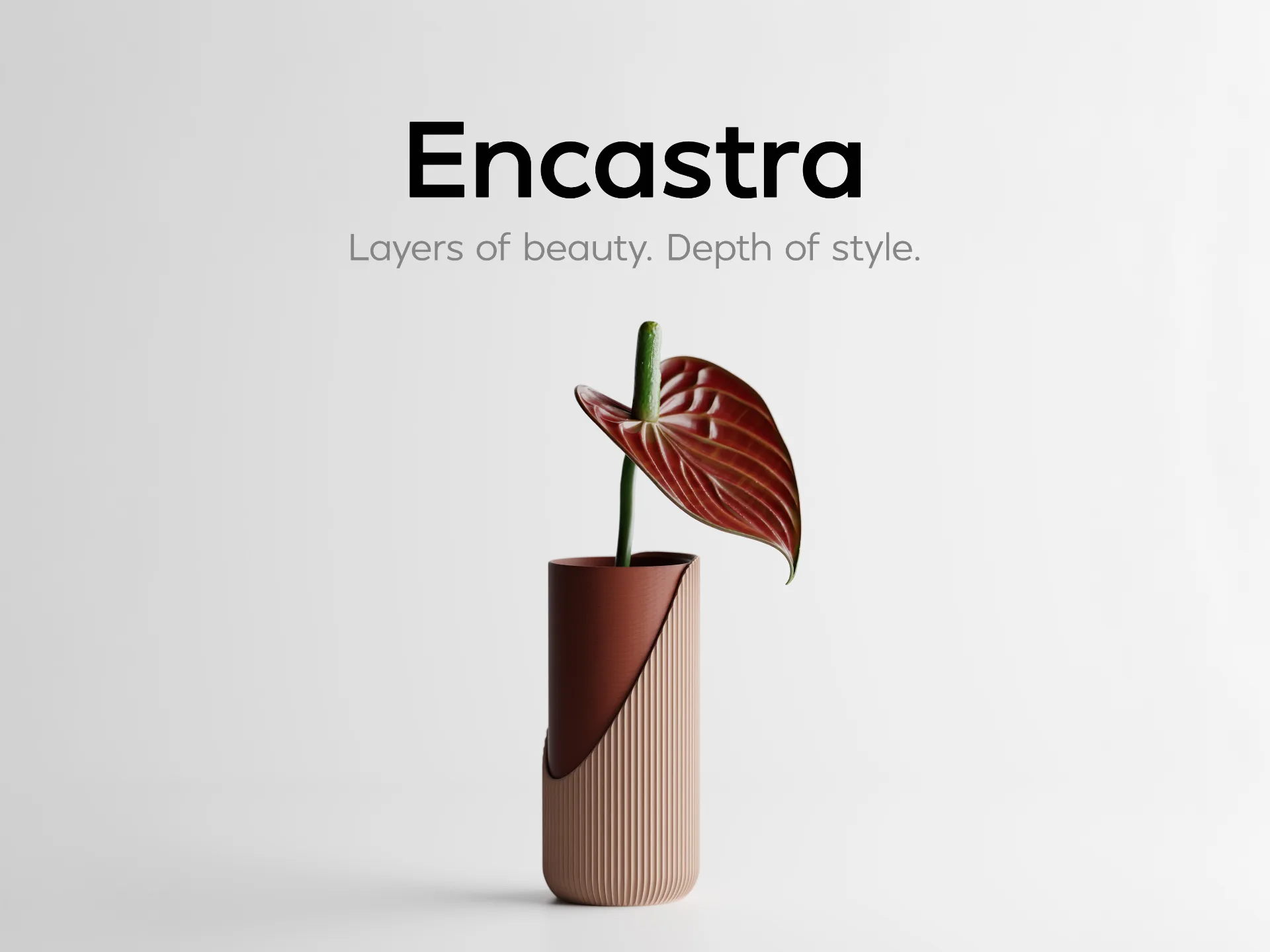 Encastra Vase — algorithmic 3D-printed sculpture
